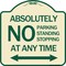 Signmission Absolutely No Parking Standing or Stopping at Anytime with Bidirectional Arrow, A-DES-TG-1818-24359 A-DES-TG-1818-24359 - alternate 1